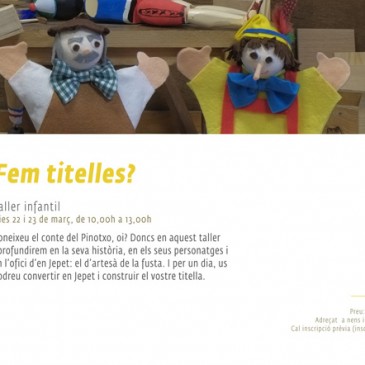 Per la Setmana Santa “Fem Titelles”