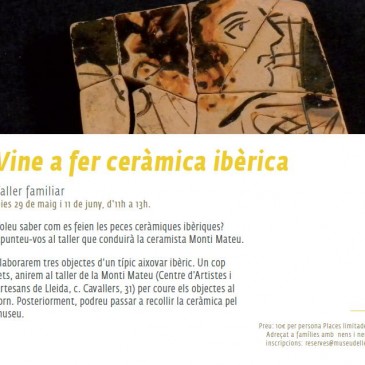Taller Familiar: “Vine a fer ceràmica ibèrica” amb Monti Mateu